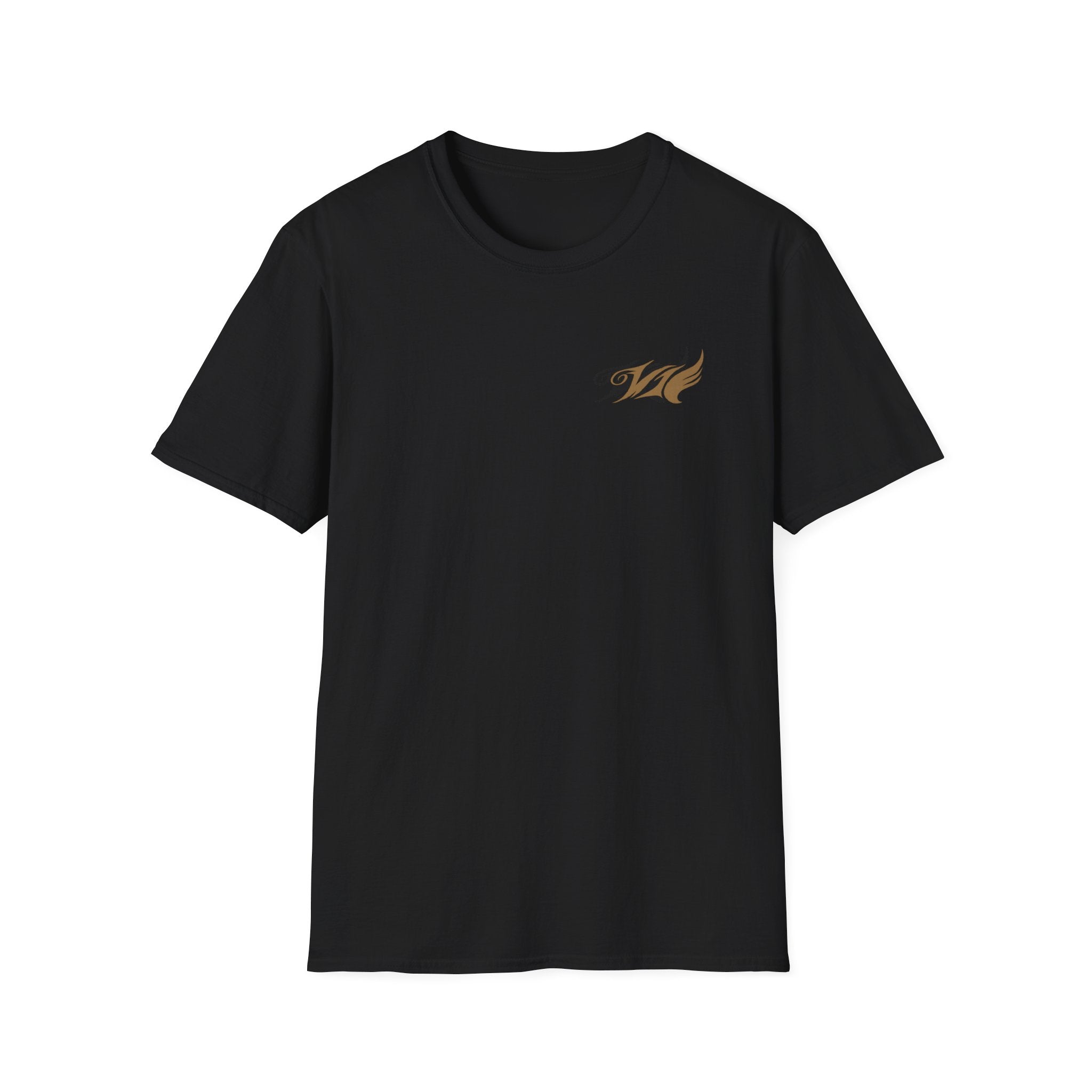 Wave Emblem T-Shirt — Small Left-Chest 'W' Logo Casual Tee