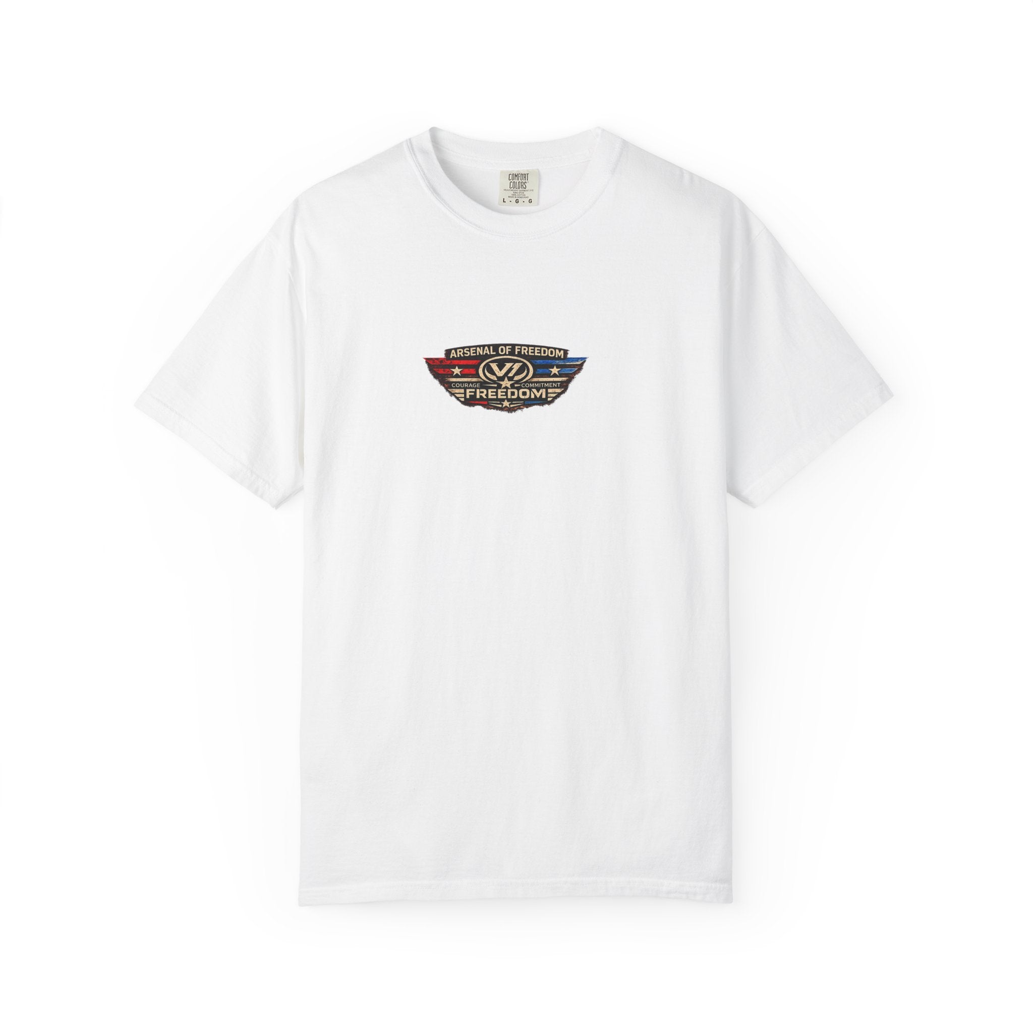 Arsenal of Freedom Graphic T-Shirt — Patriotic Vintage Skull Tee