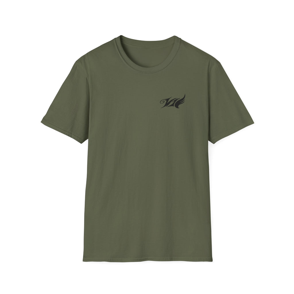 Wave Emblem T-Shirt — Small Left-Chest 'W' Logo Casual Tee