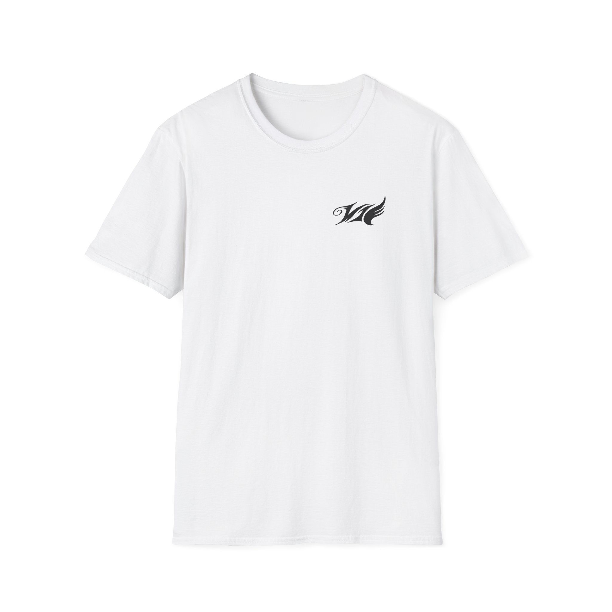 Wave Emblem T-Shirt — Small Left-Chest 'W' Logo Casual Tee