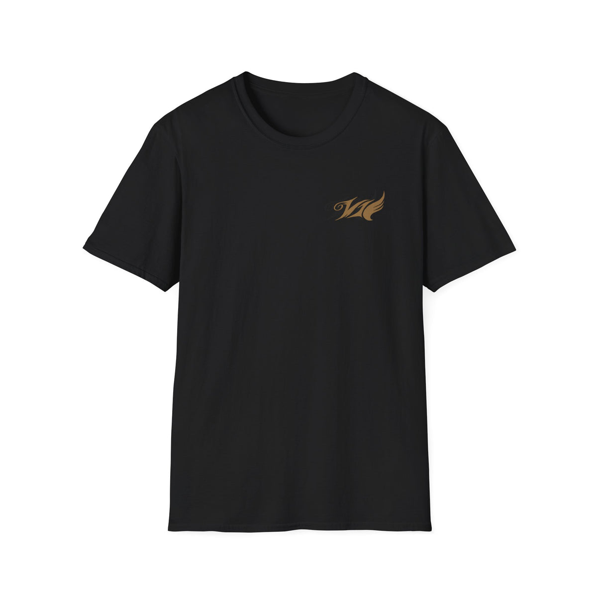 Wave Emblem T-Shirt — Small Left-Chest 'W' Logo Casual Tee