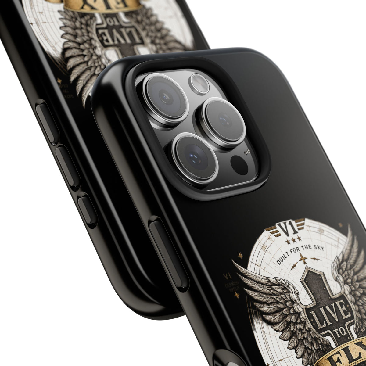 Live to Fly Tough Phone Case — Winged Shield Protective iPhone Cover