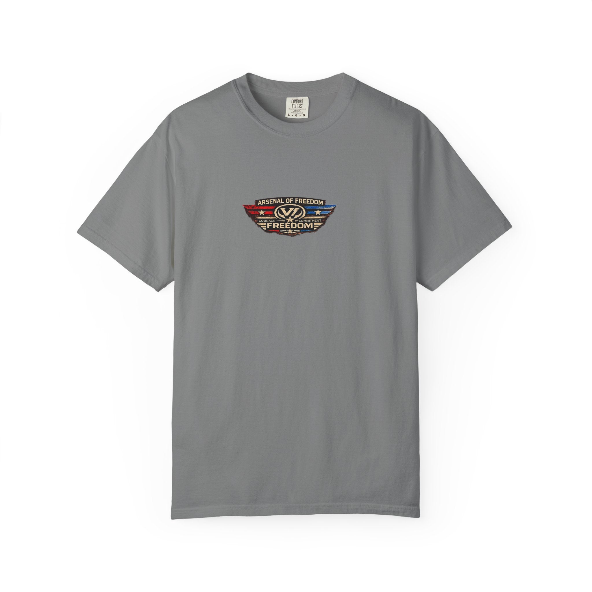 Arsenal of Freedom Graphic T-Shirt — Patriotic Vintage Skull Tee