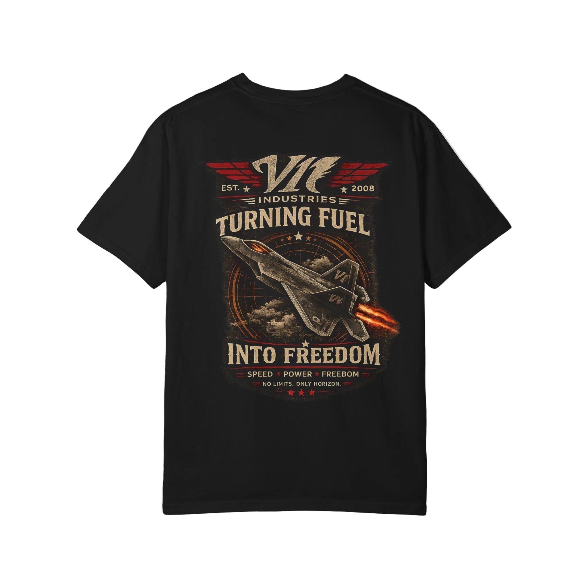 Turning Fuel Into Freedom — Vintage Fighter Jet Tee Garment-Dyed T-shirt